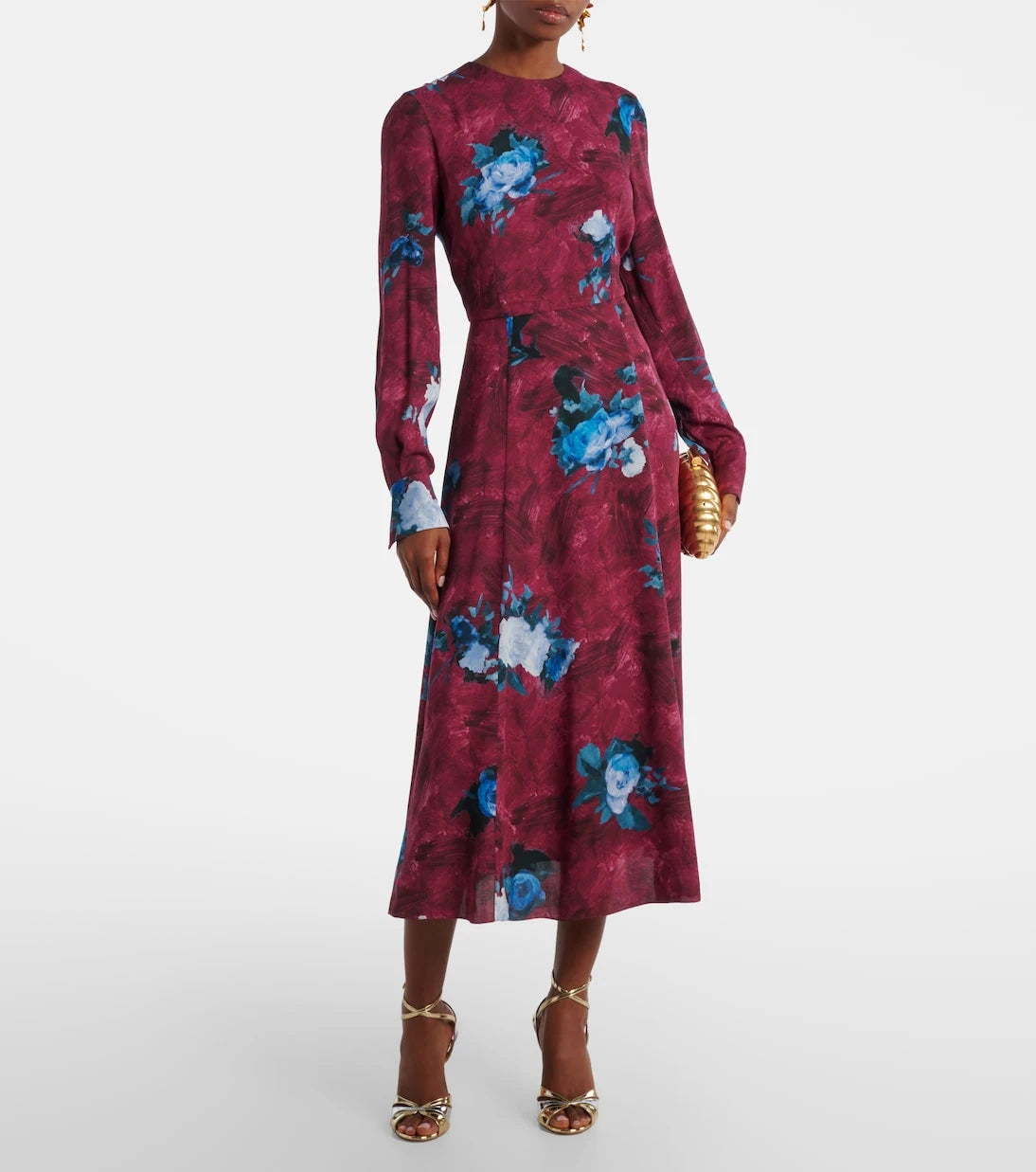 Erdem - Floral crêpe midi dress