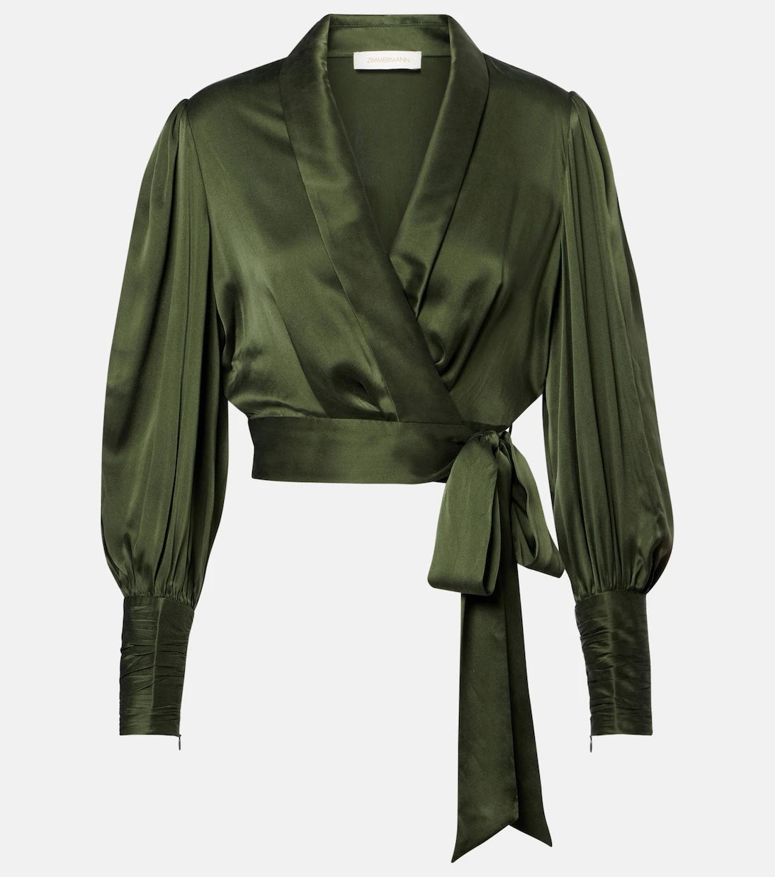 Zimmermann - Silk satin wrap top