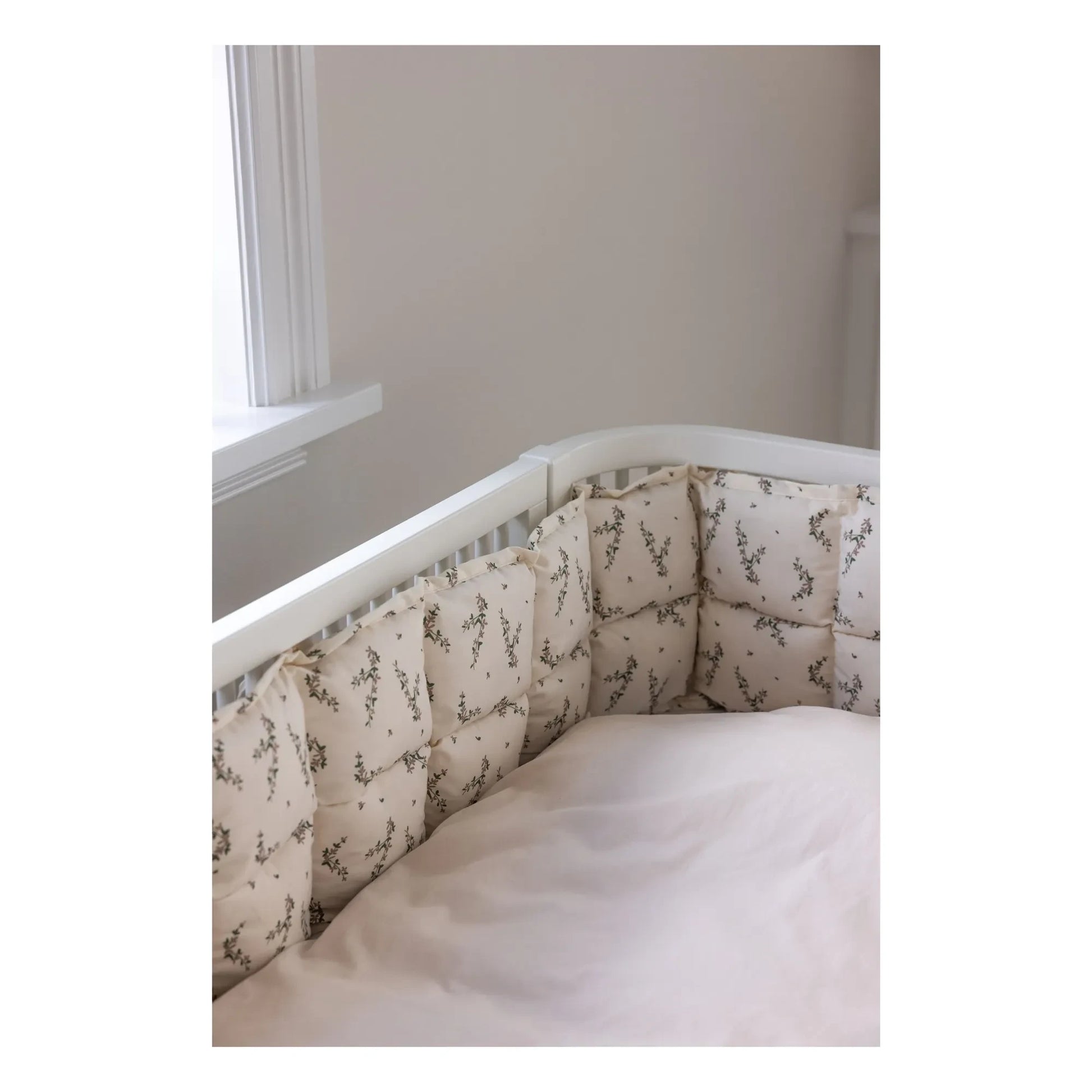 Sebra - Blossom bed bumper | Ecru