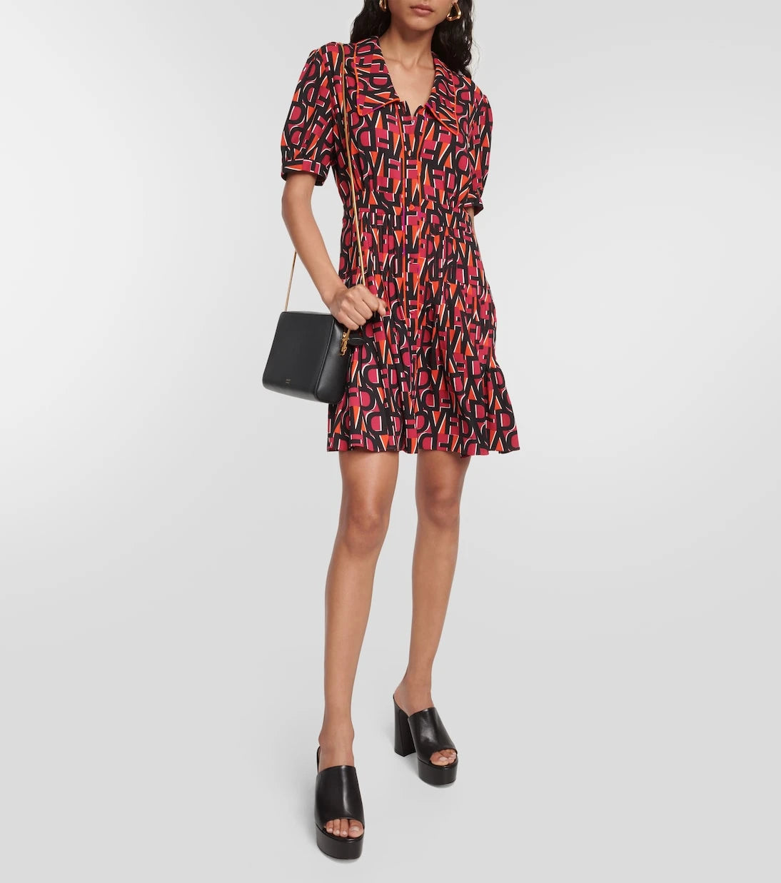 Diane von Furstenberg - Darius logo minidress