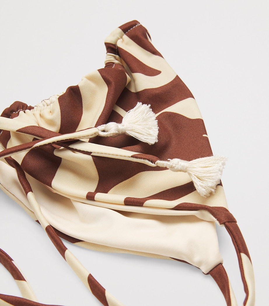 Johanna Ortiz Brown Konibo Bikini Top