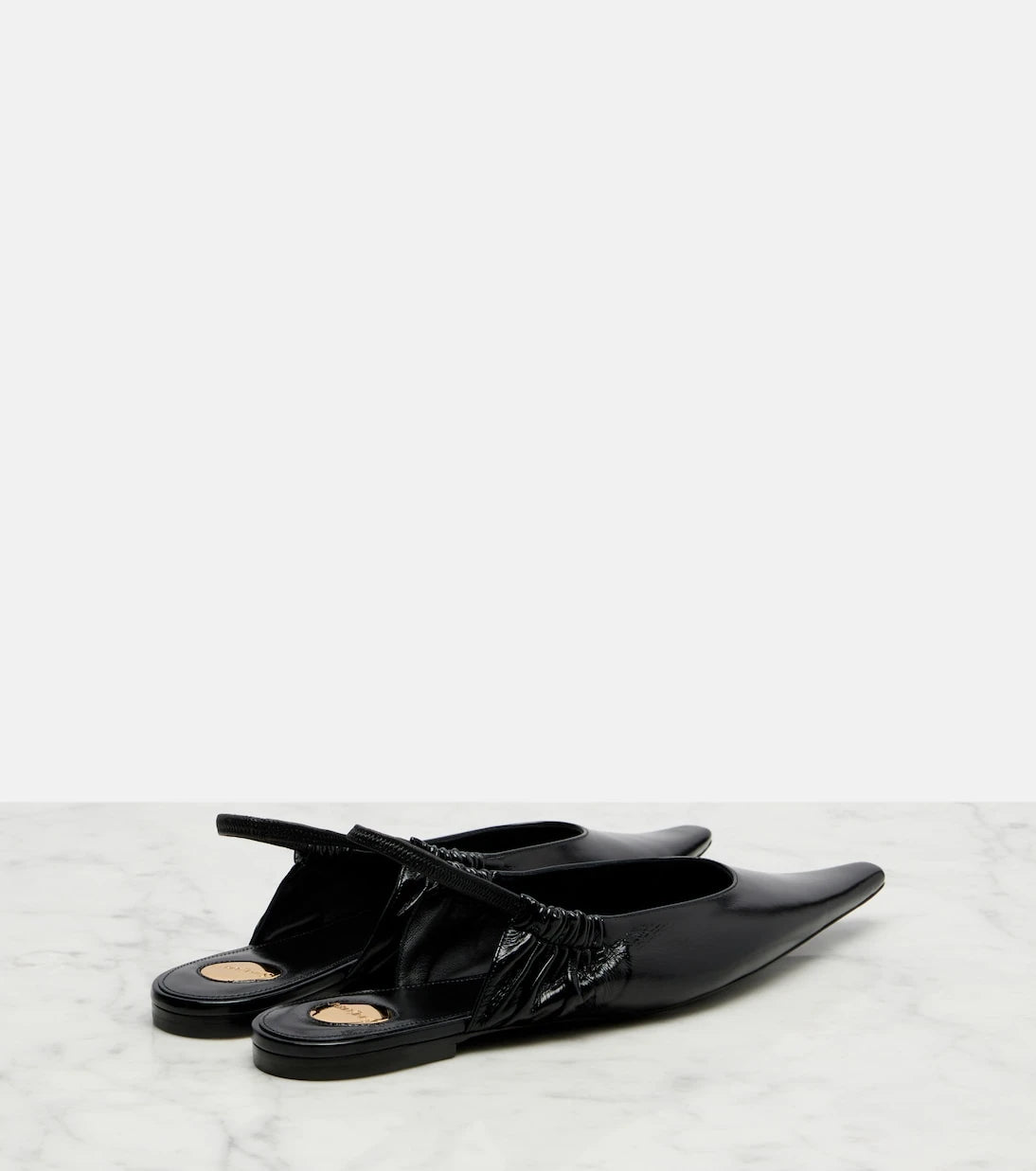 Saint Laurent - Leather slingback flats