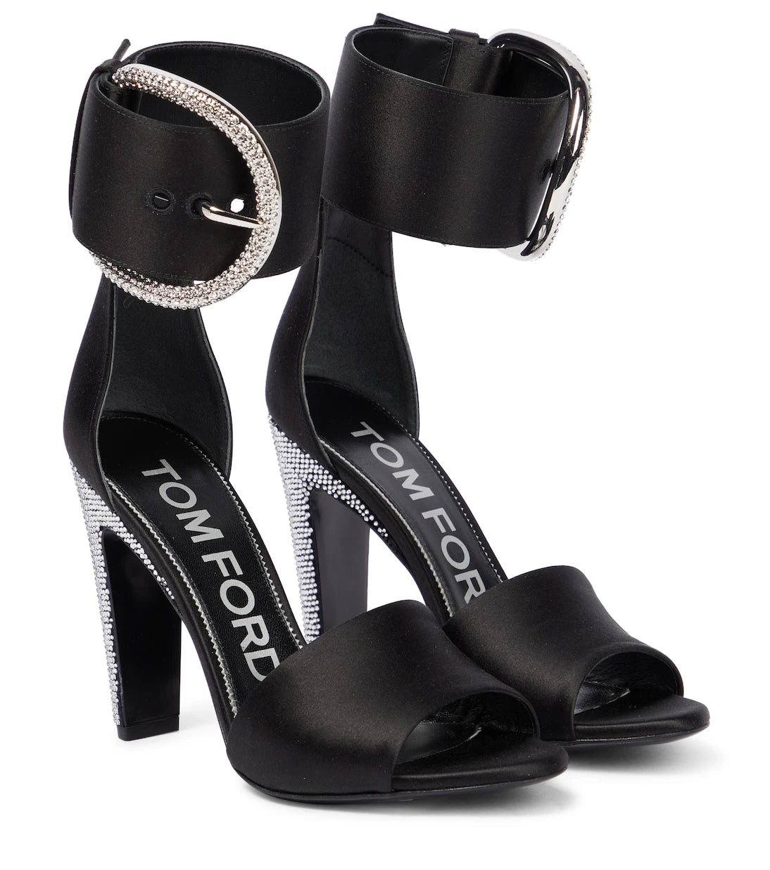 Tom Ford - Crystal-embellished satin sandals