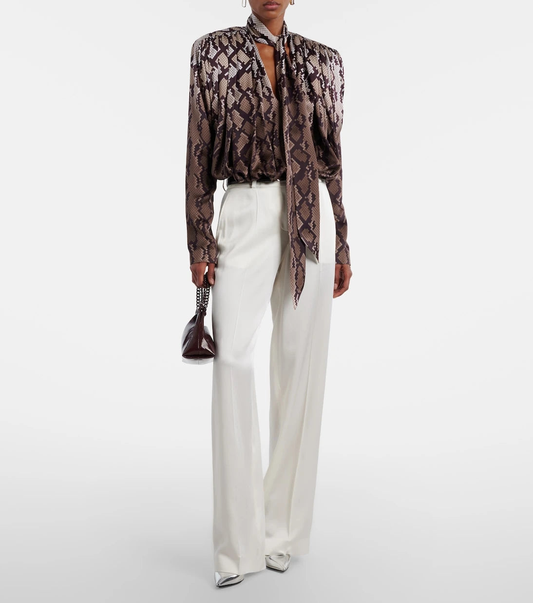Stella McCartney - Satin wide-leg pants