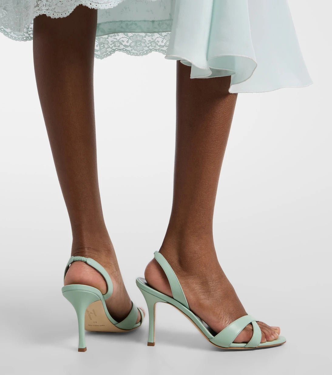 Manolo Blahnik - Callasli leather slingback sandals
