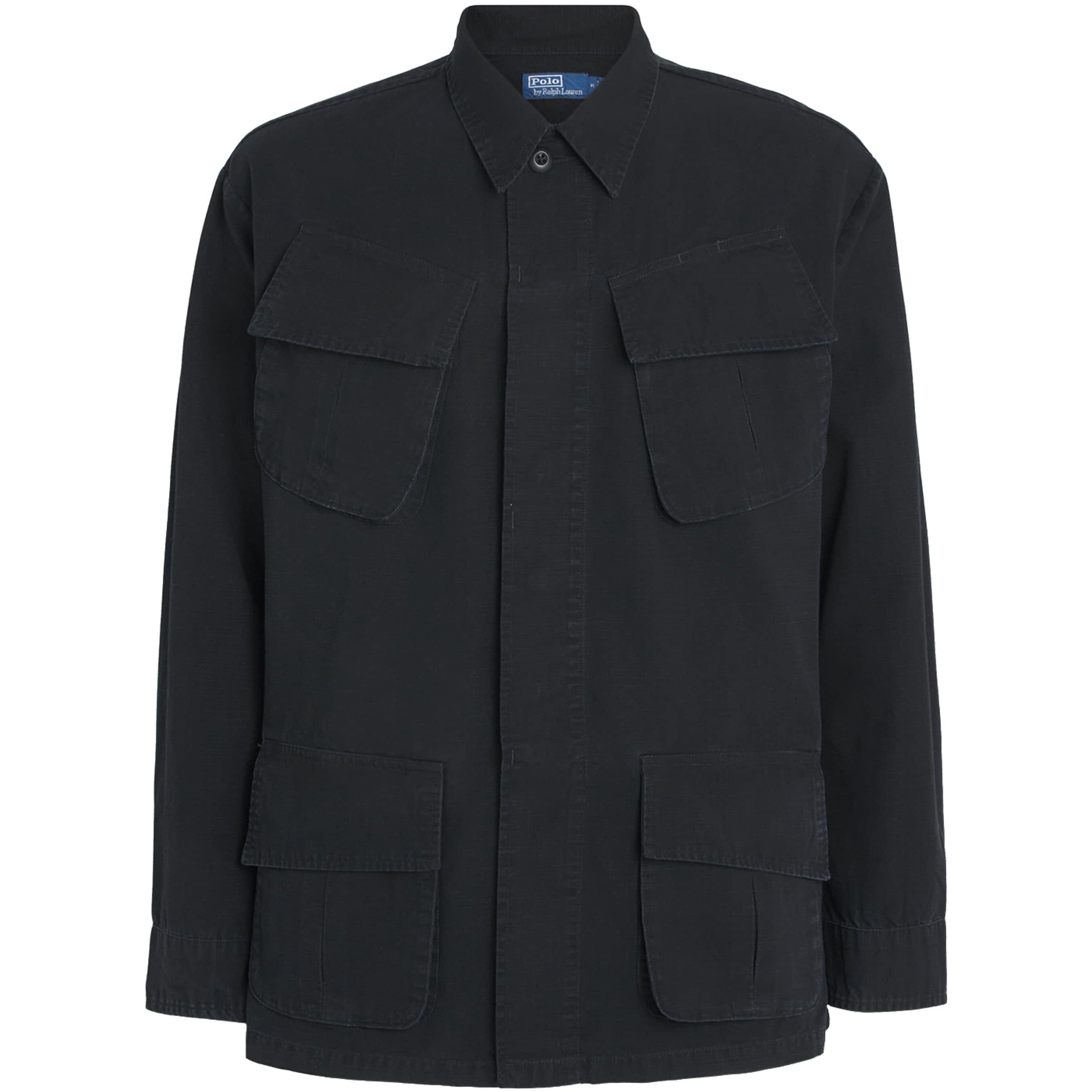 Polo Ralph Lauren Black Cotton Ripstop Utility Overshirt