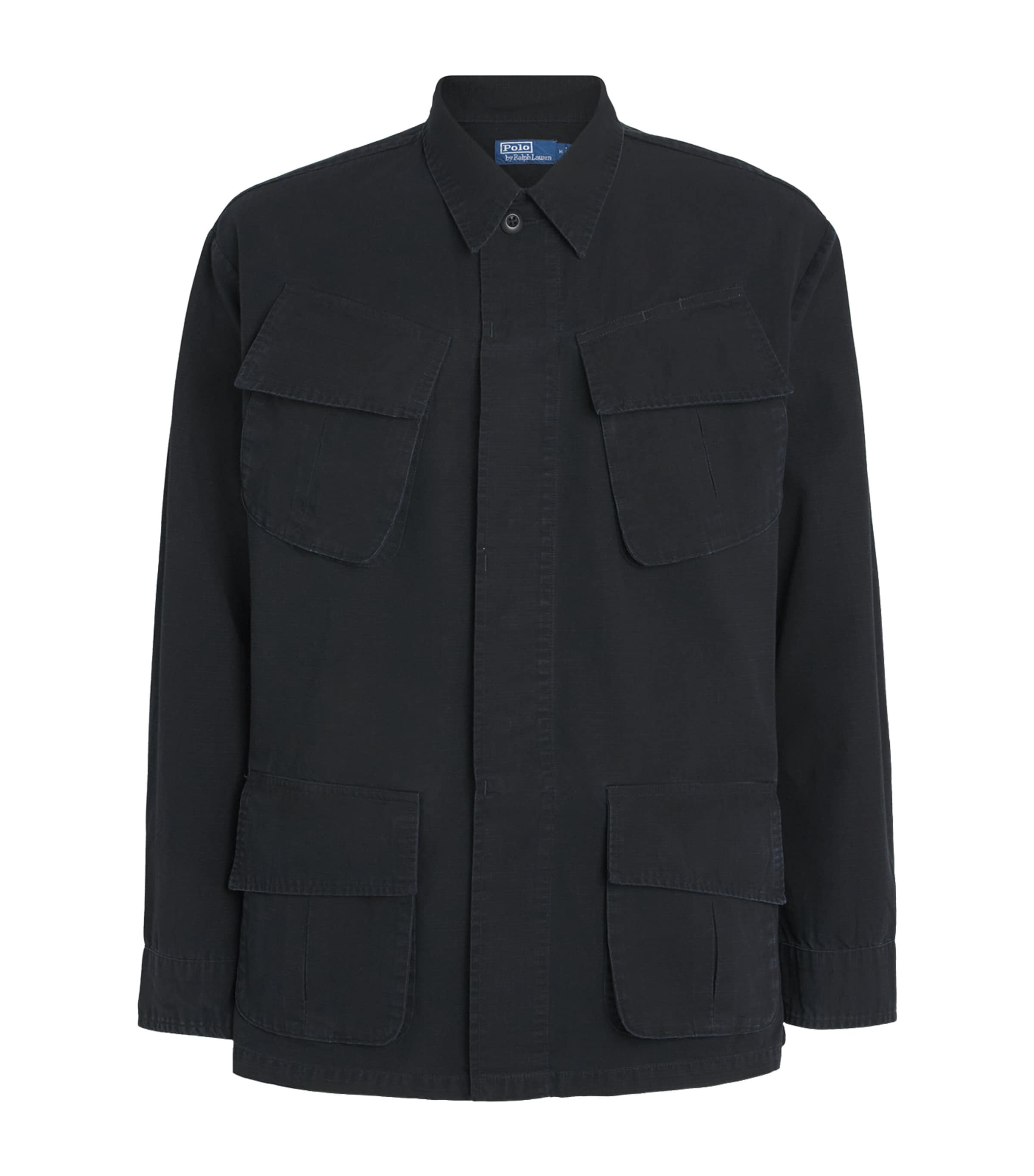 Polo Ralph Lauren Black Cotton Ripstop Utility Overshirt