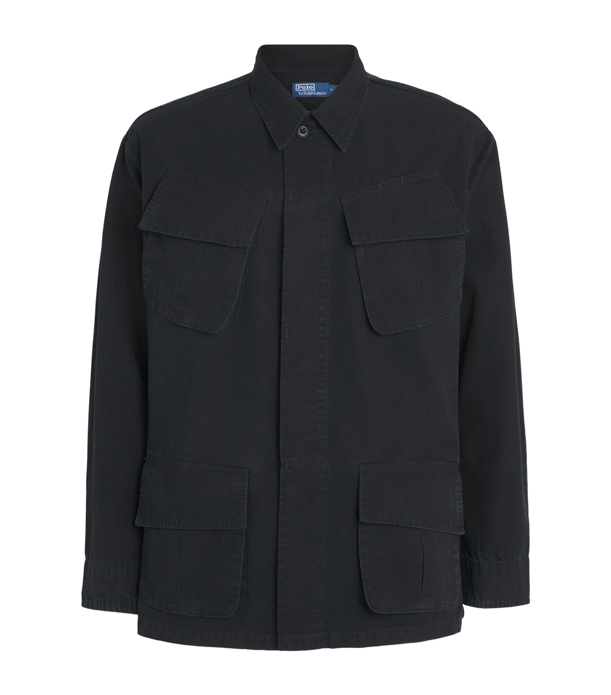 Polo Ralph Lauren Black Cotton Ripstop Utility Overshirt