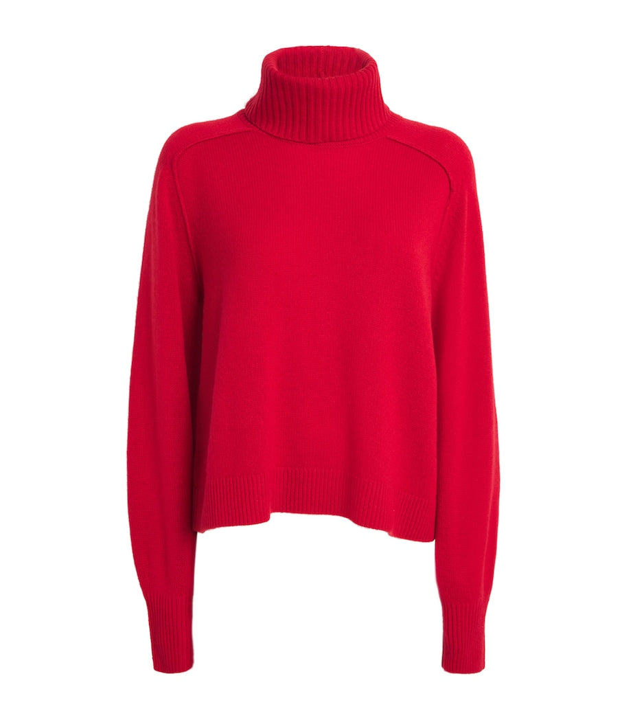 ME+EM Red Cashmere Snood Sweater