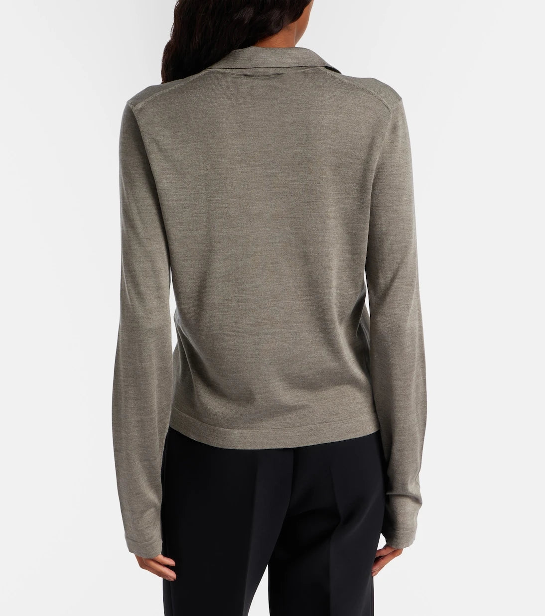 Khaite - Mikel silk polo sweater