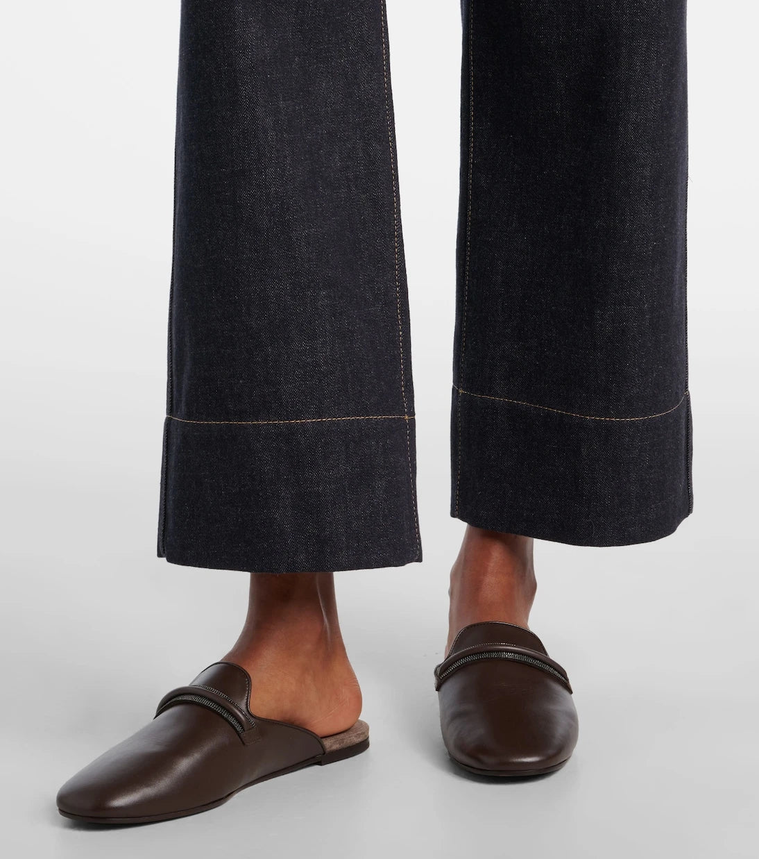 Brunello Cucinelli - High-rise wide-leg jeans