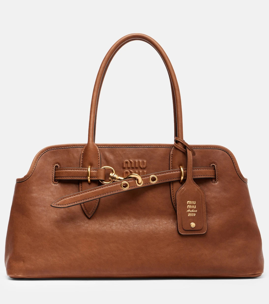 Miu Miu - Aventure Large leather tote bag