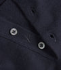 Isaia Black Cashmere-Silk Knit Polo Shirt