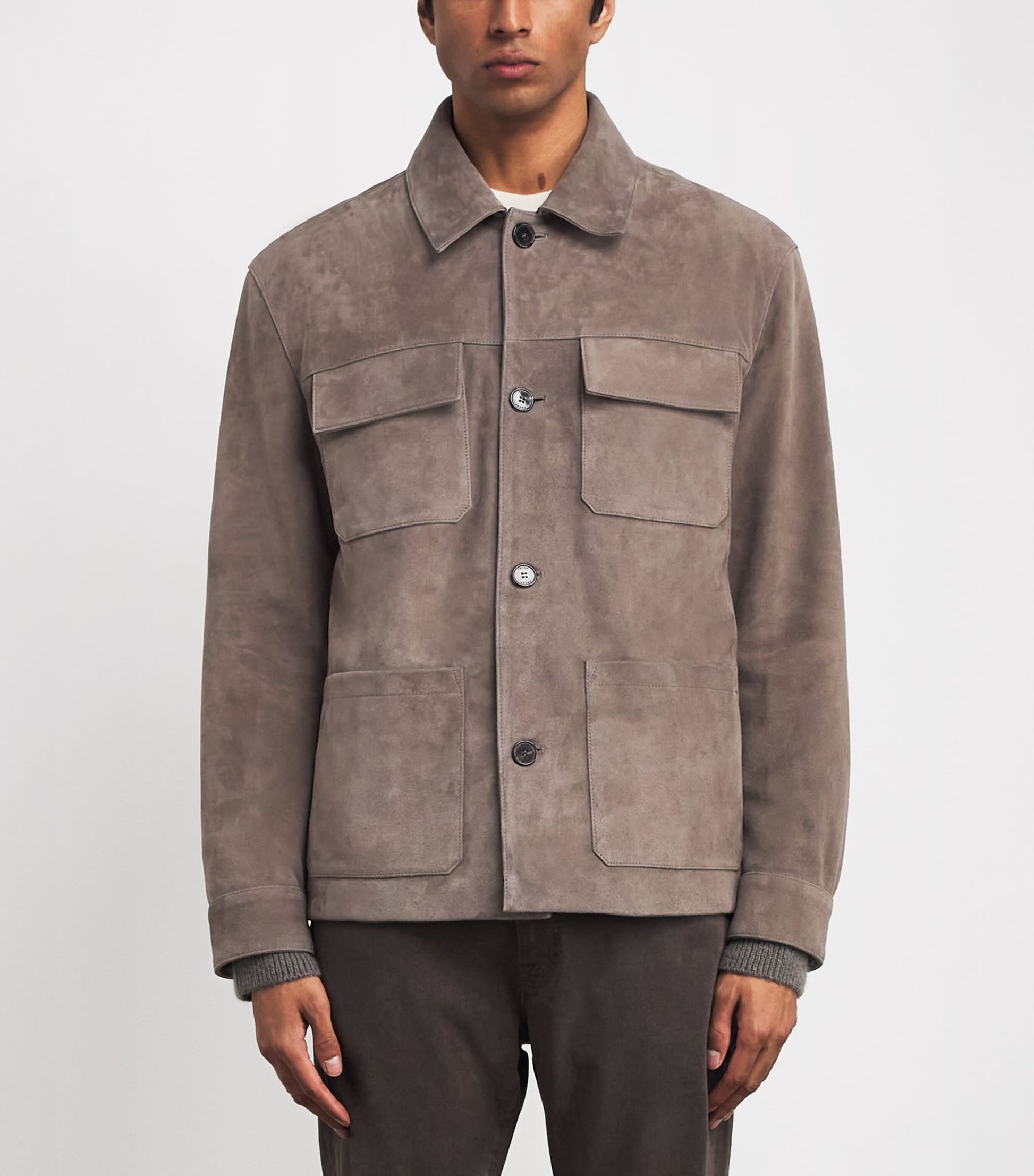 Brown Suede Overshirt