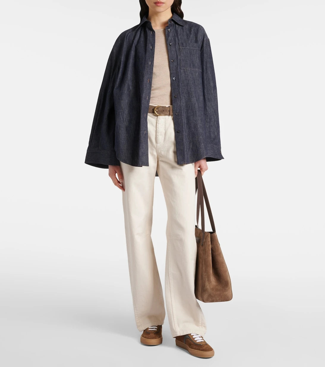 Brunello Cucinelli - Embellished suede sneakers