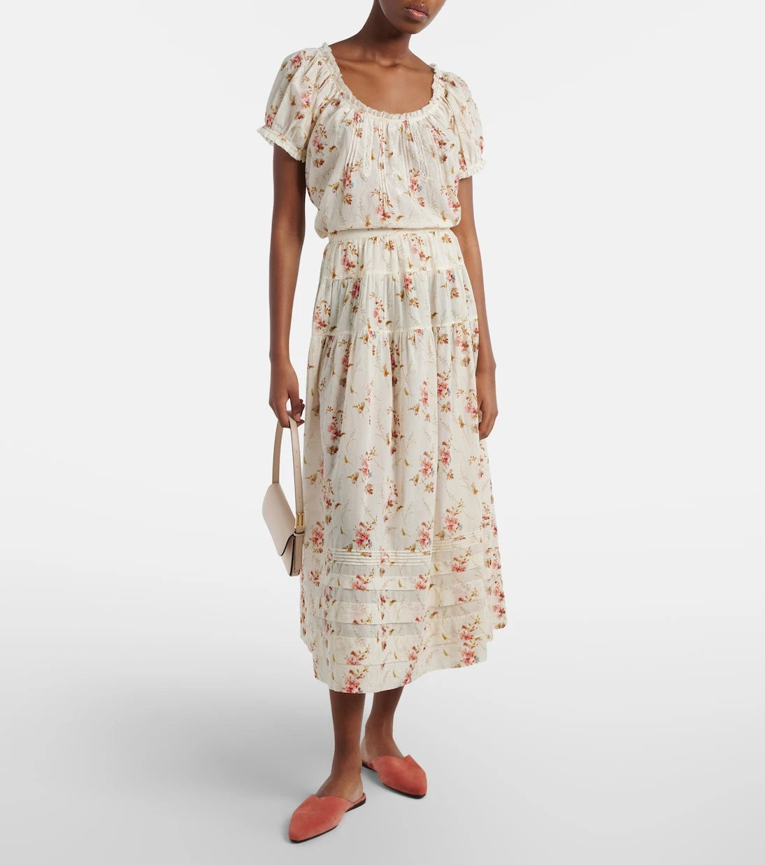 Dôen - Marie floral cotton maxi skirt