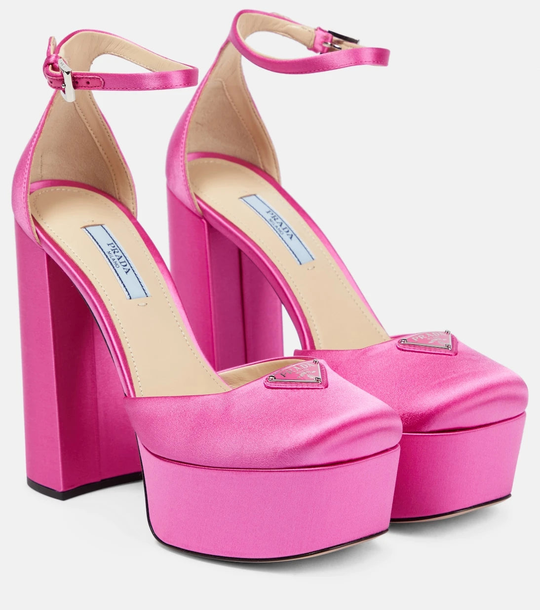 Prada - Satin platform pumps