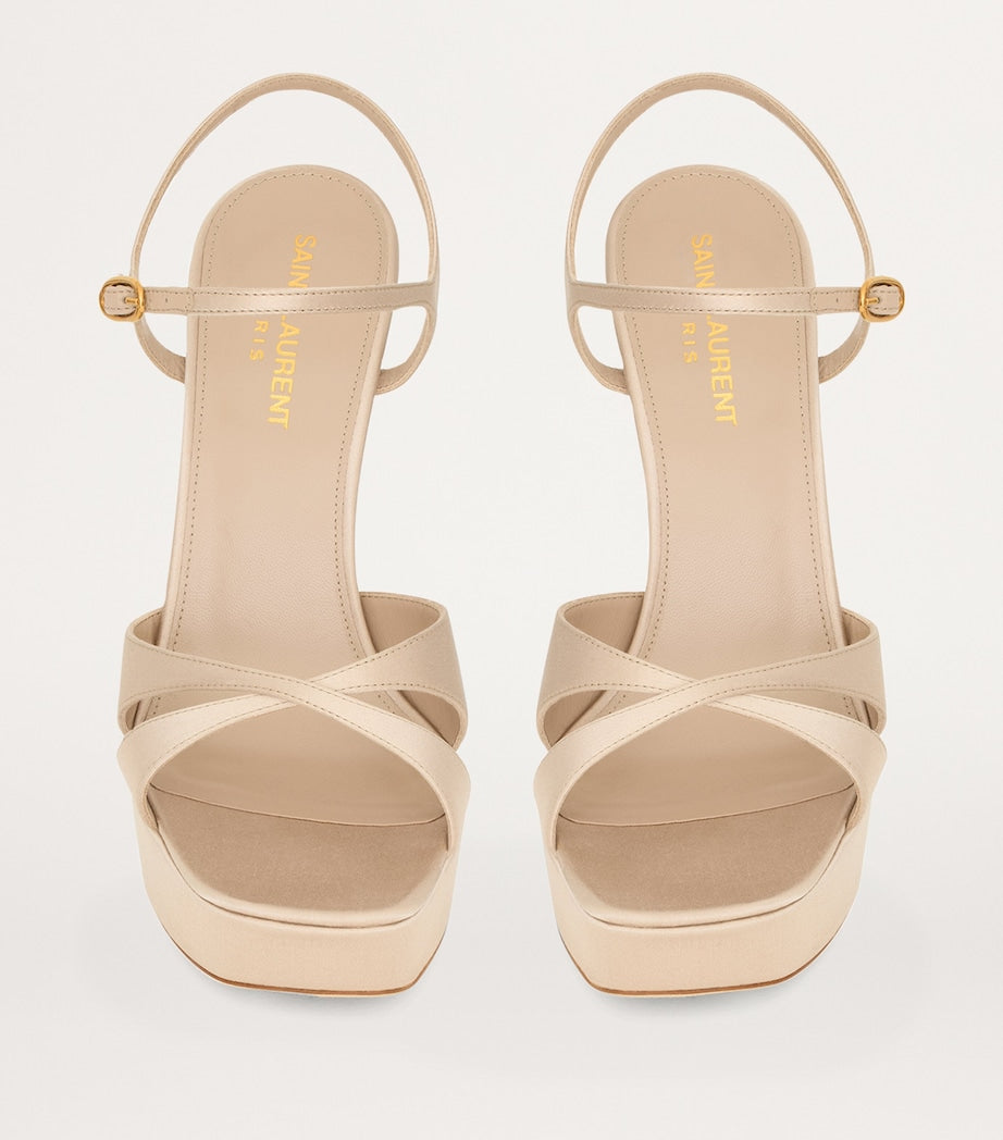 Saint Laurent Pink Leather Debbie Platform Sandals 110