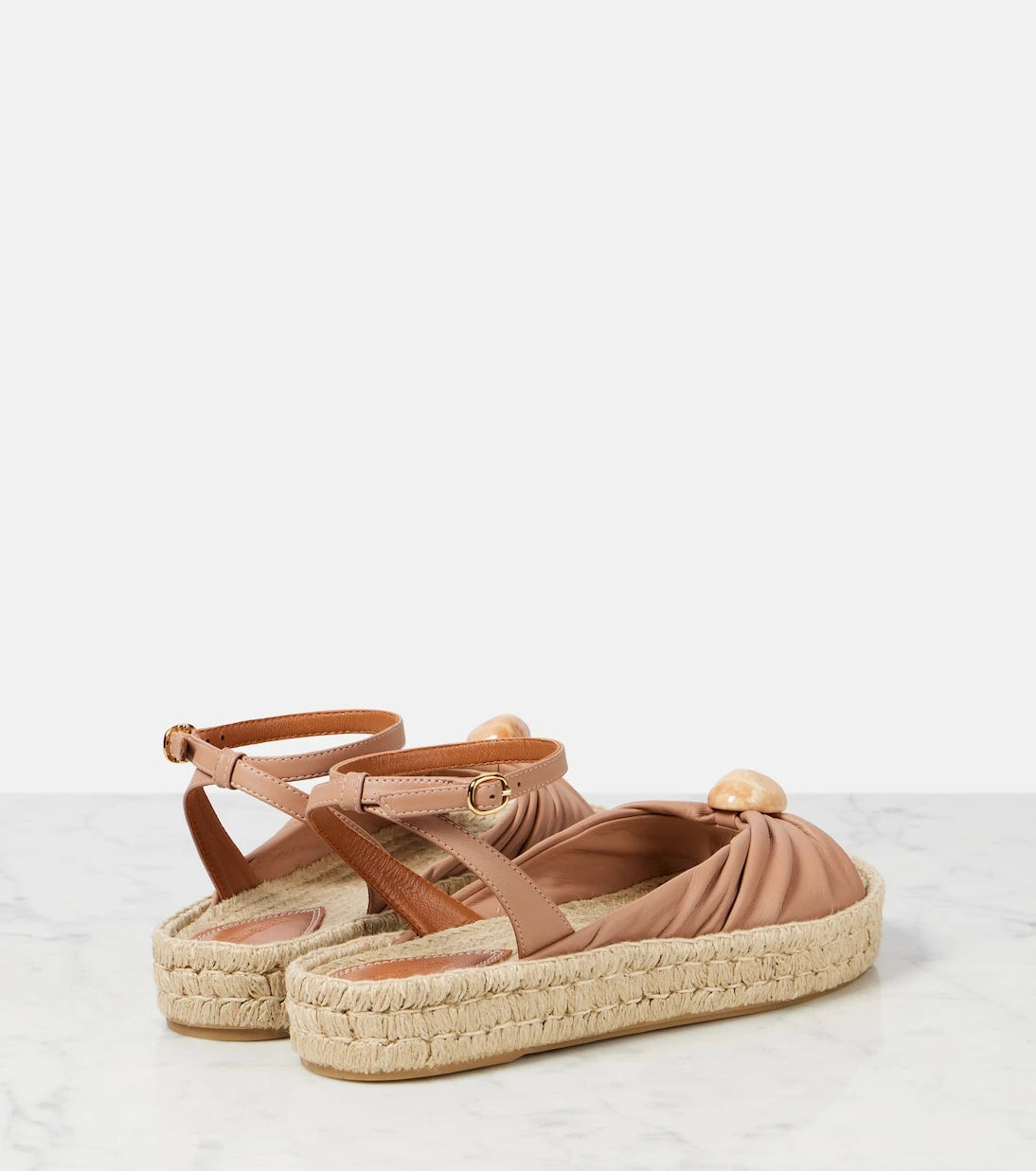 Zimmermann - Gleam leather espadrille sandals