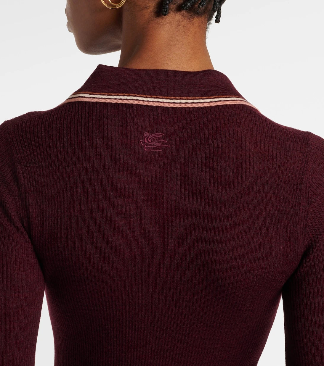 Etro - Printed wool and cotton polo sweater