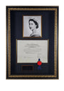 Queen Elizabeth II Signed 1954 Document Framed Display