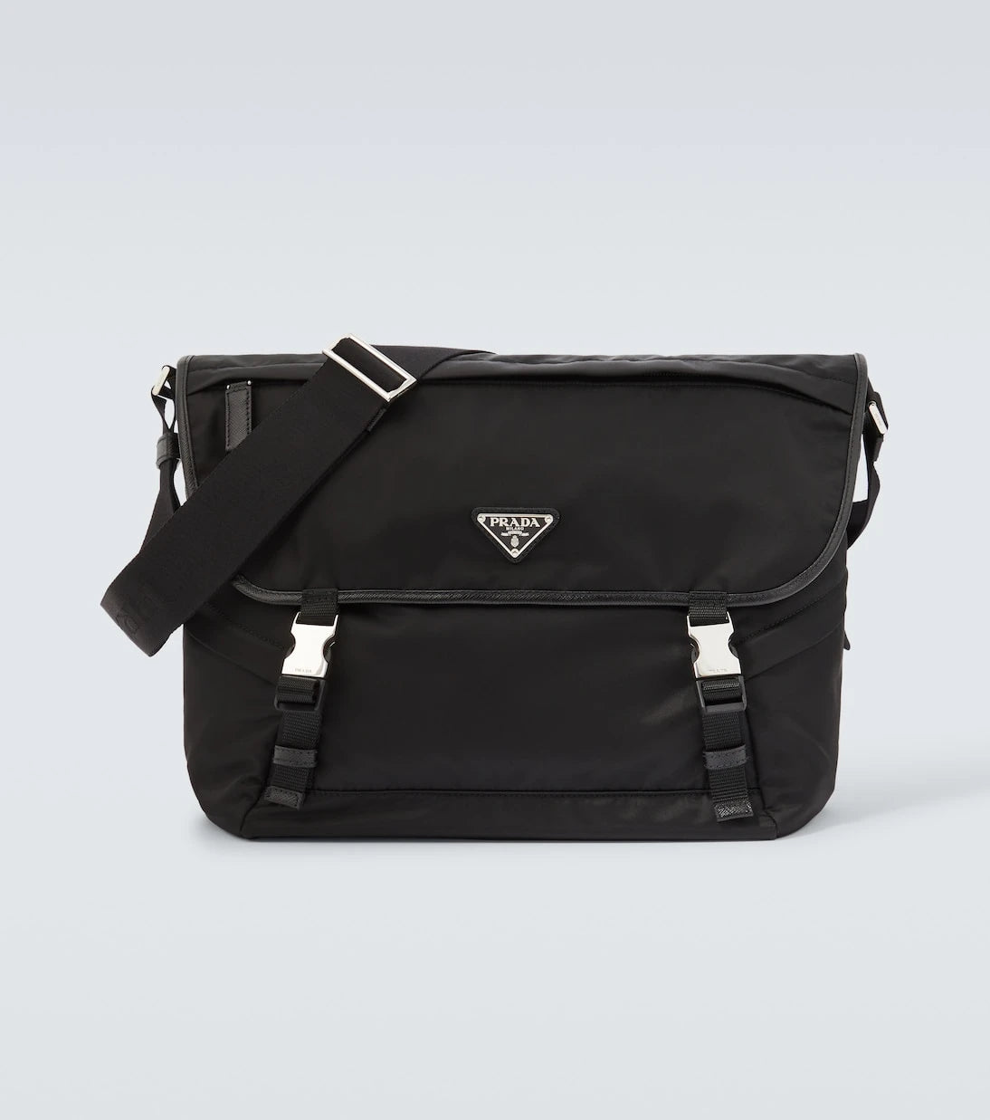 Prada - Leather-trimmed Re-Nylon messenger bag