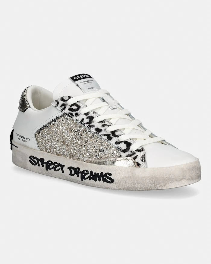 Crime London DISTRESSED Deri Sneakers