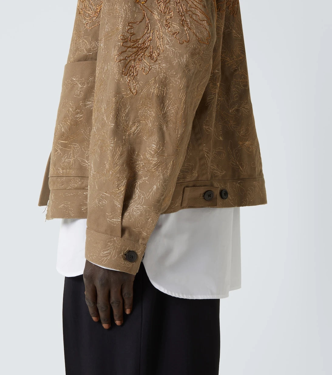 Dries Van Noten - Floral lamé cotton blouson