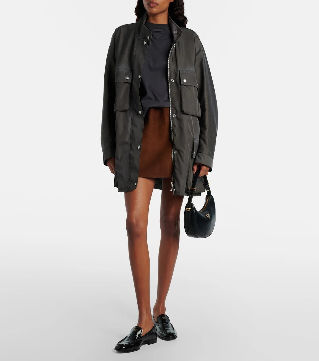 Prada - حقيبة كتف Prada Arqué Mini جلدية