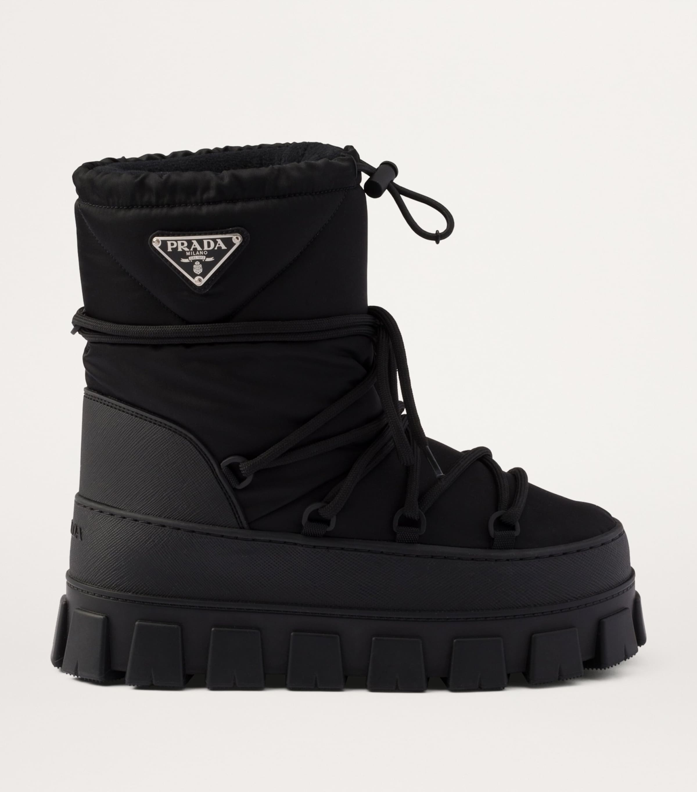Prada Black Re-Nylon Après-Ski Boots 40