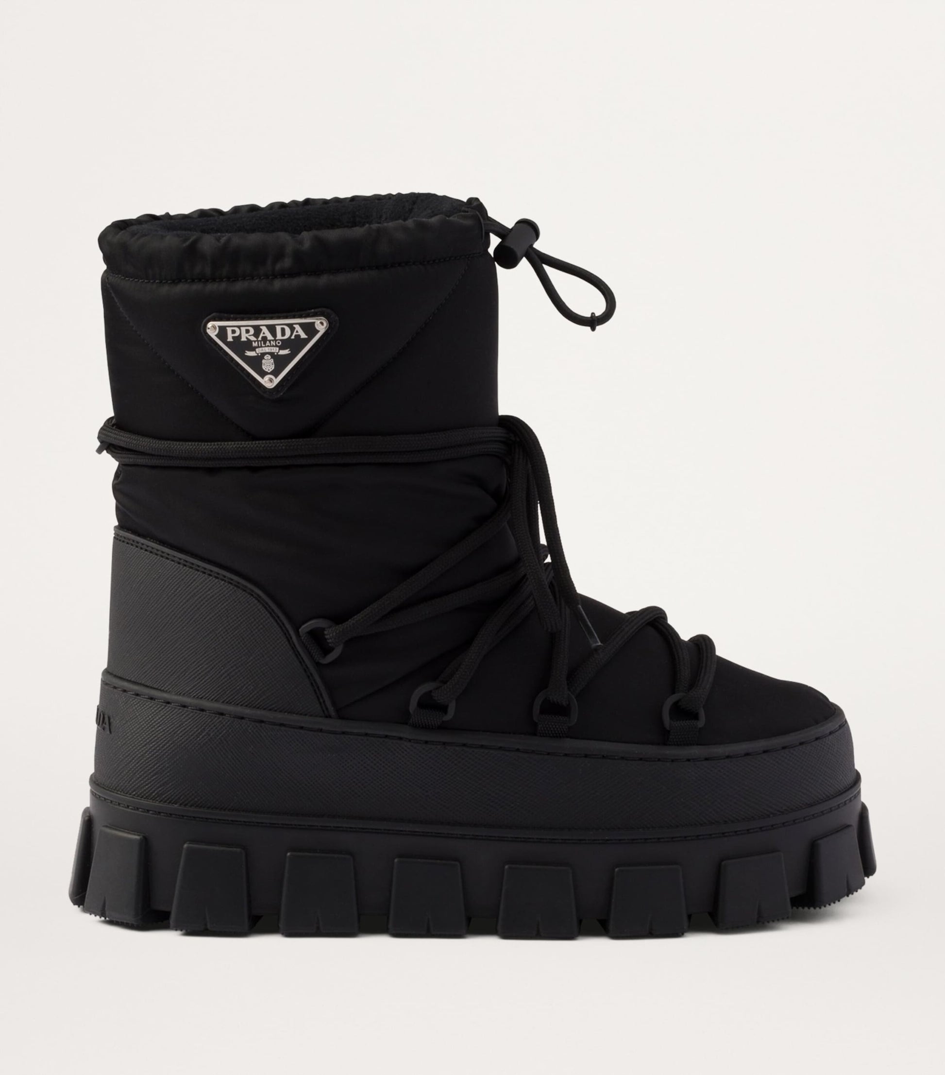Prada Black Re-Nylon Après-Ski Boots 40