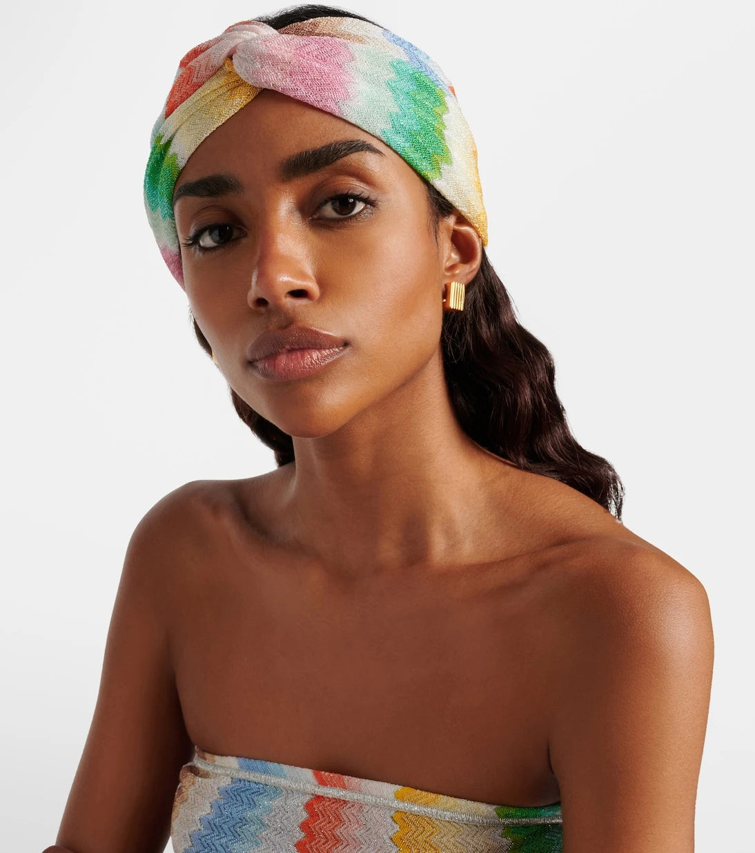 Missoni - طوق رأس لاميه بنقشة متعرجة
