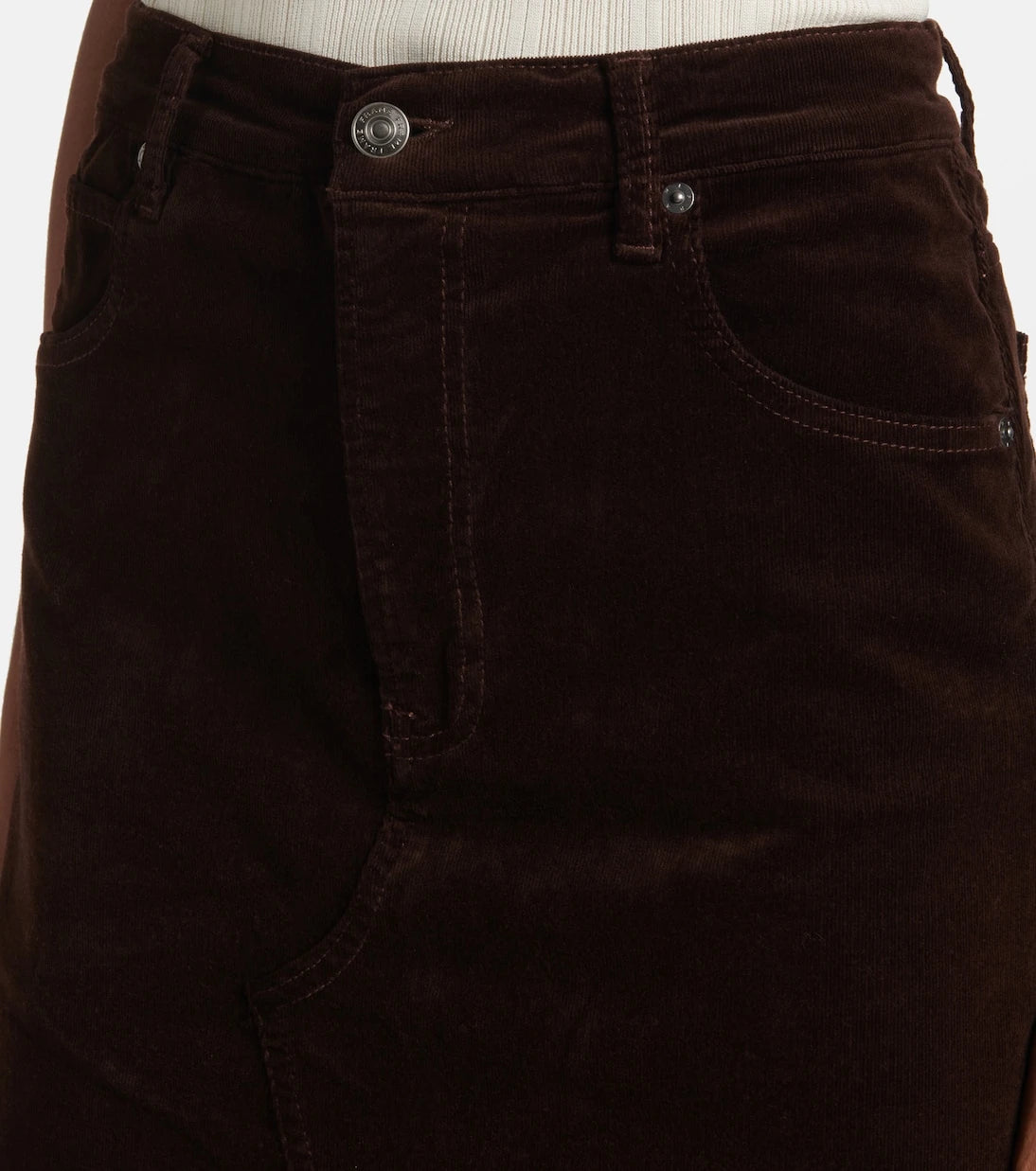 Frame - The Cord corduroy midi skirt