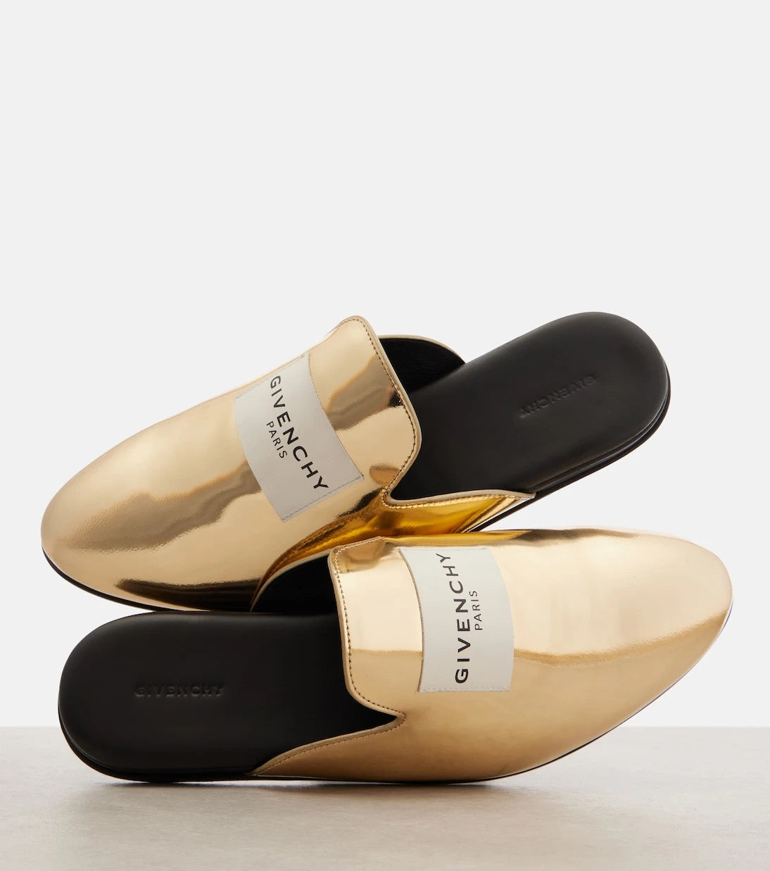 Givenchy - Logo mirrored leather mules