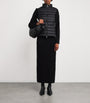 Moncler Black Down Wool-Trim Panelled Cardigan