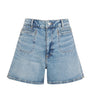 PAIGE Blue High-Rise Dani Denim Shorts