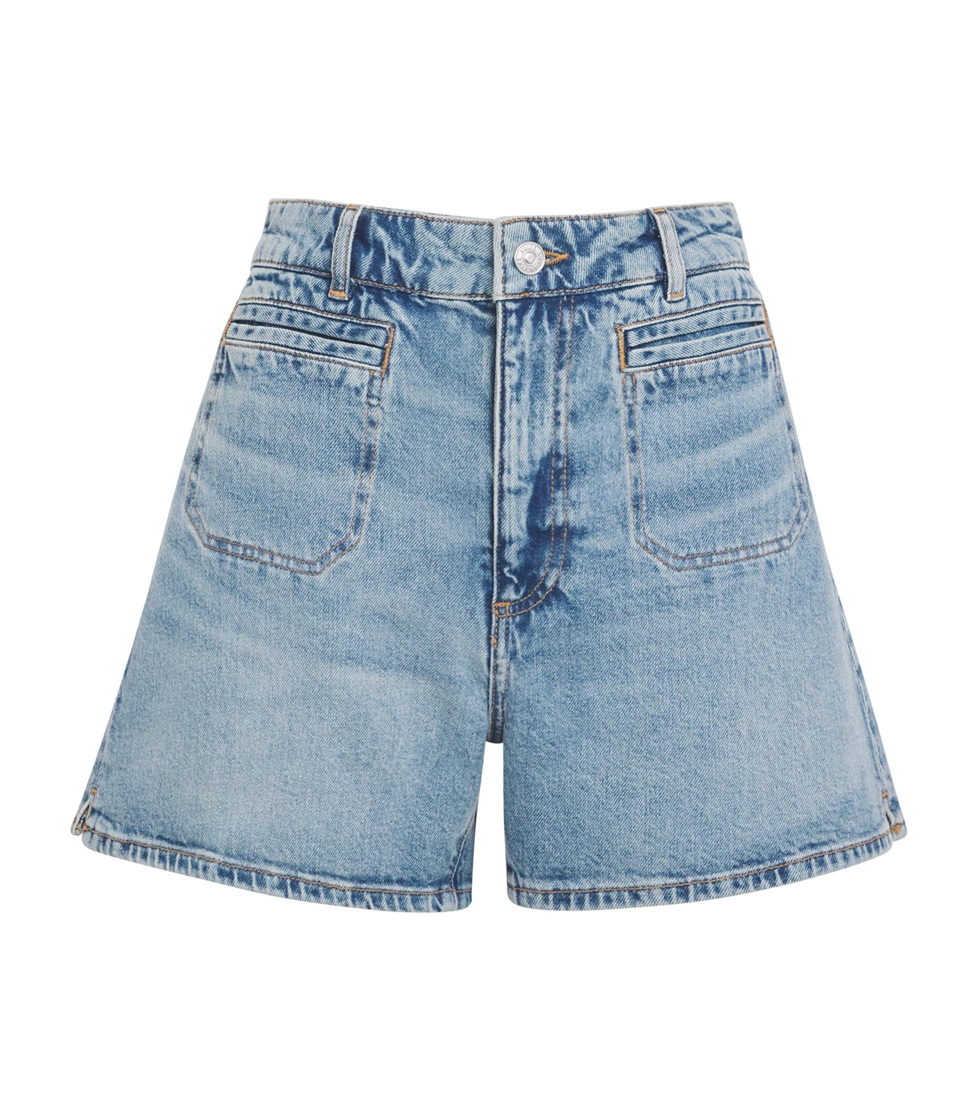 PAIGE Blue High-Rise Dani Denim Shorts