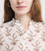 ME+EM Ivory Cotton-Silk Berry Print Blouse