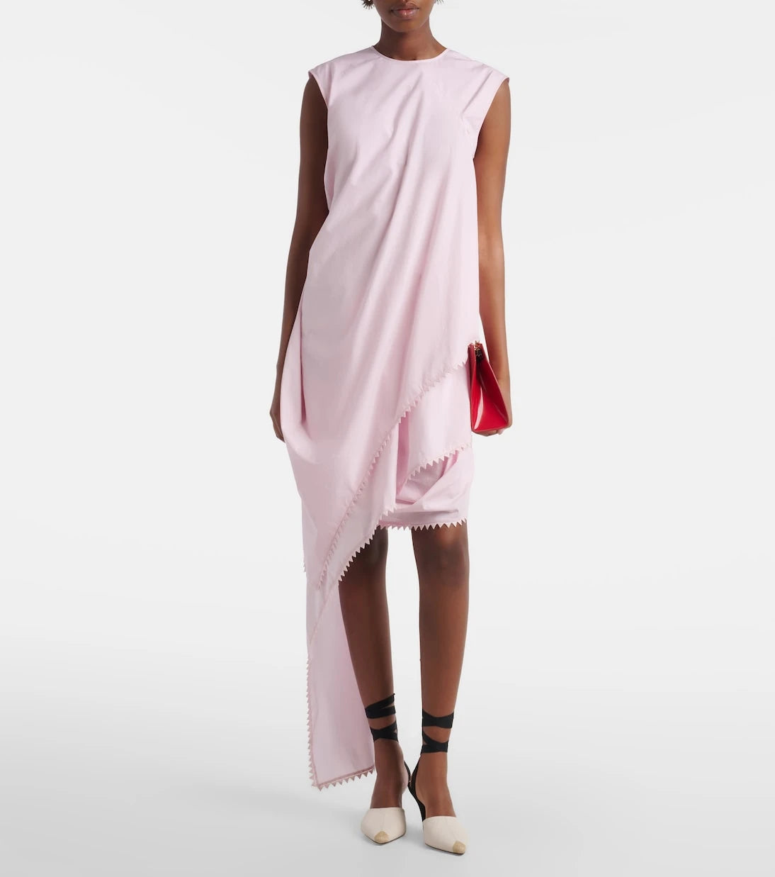 Jacquemus - Traversin asymmetric cotton poplin minidress