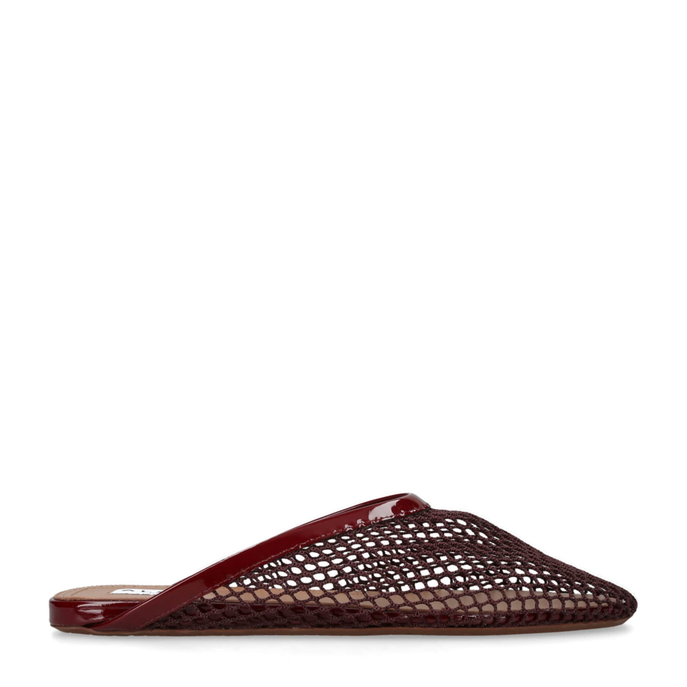 Alaïa Burgundy Fishnet Mules