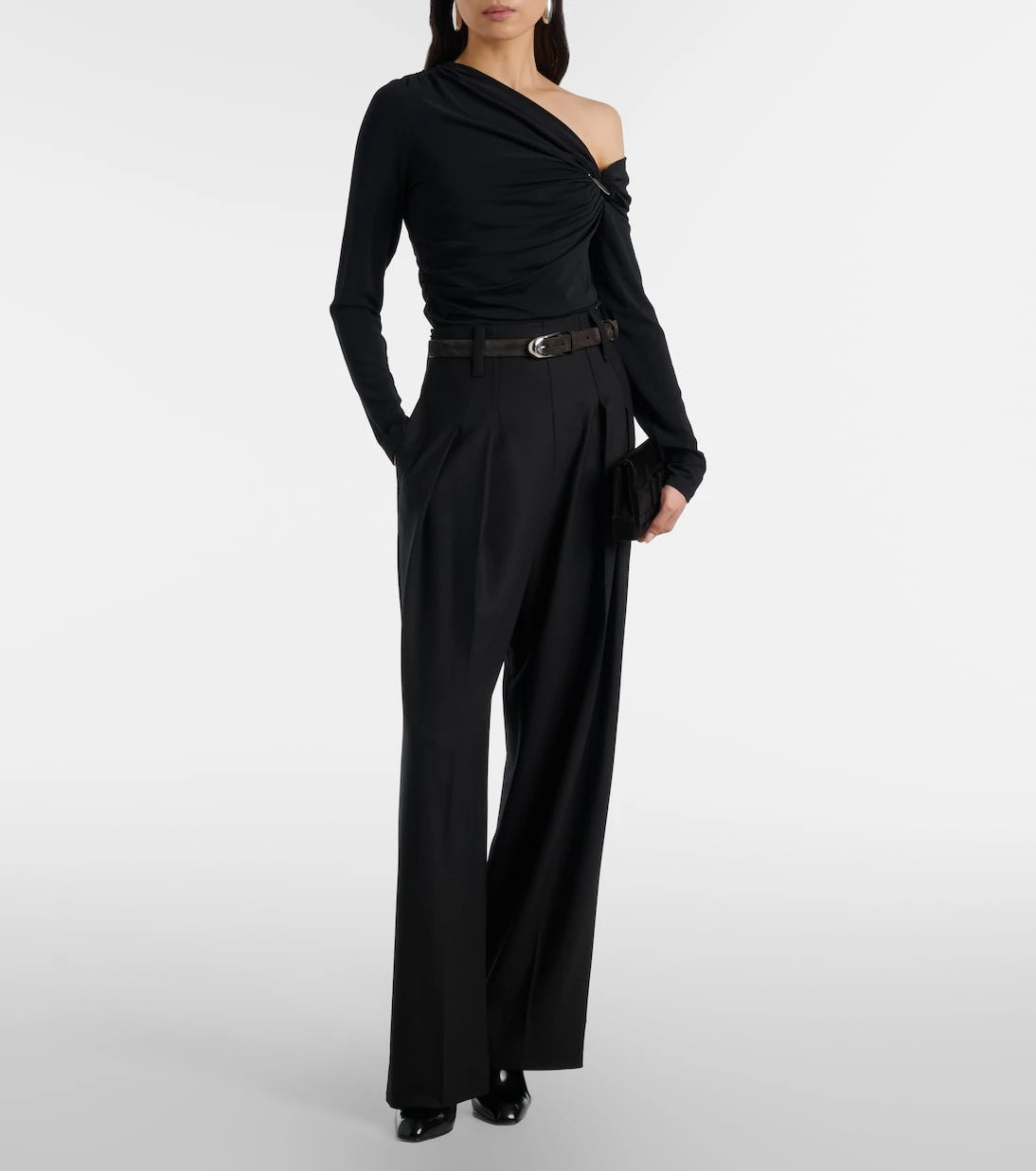 Veronica Beard - Lozea asymmetric ruched jersey top