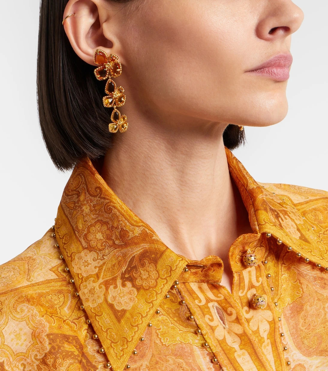 Zimmermann - Bloom Large embellished drop earrings