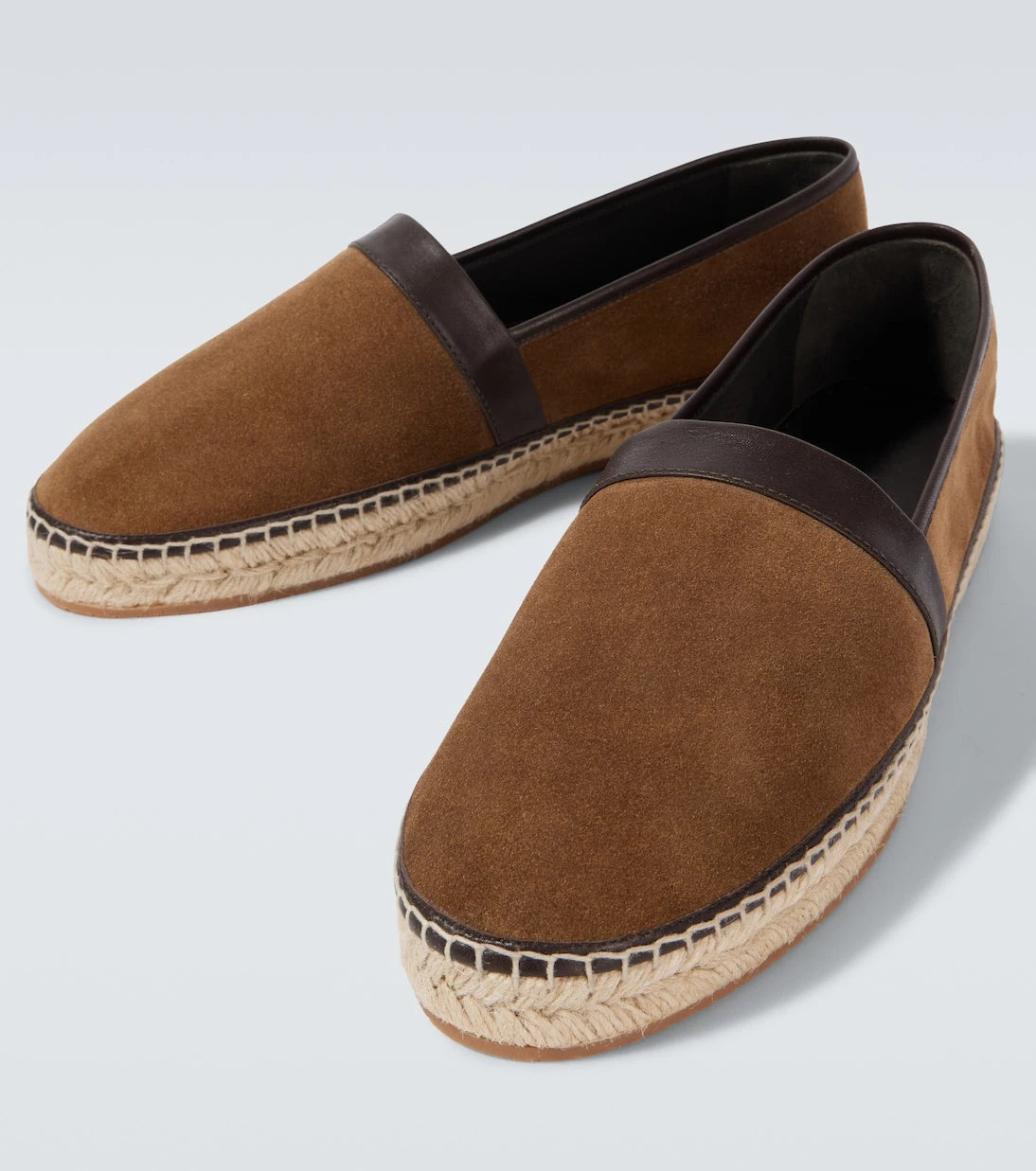 Manolo Blahnik - Nerano leather-trimmed suede espadrilles