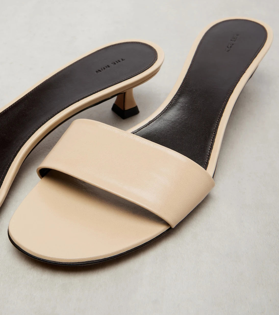 The Row - Combo leather slides