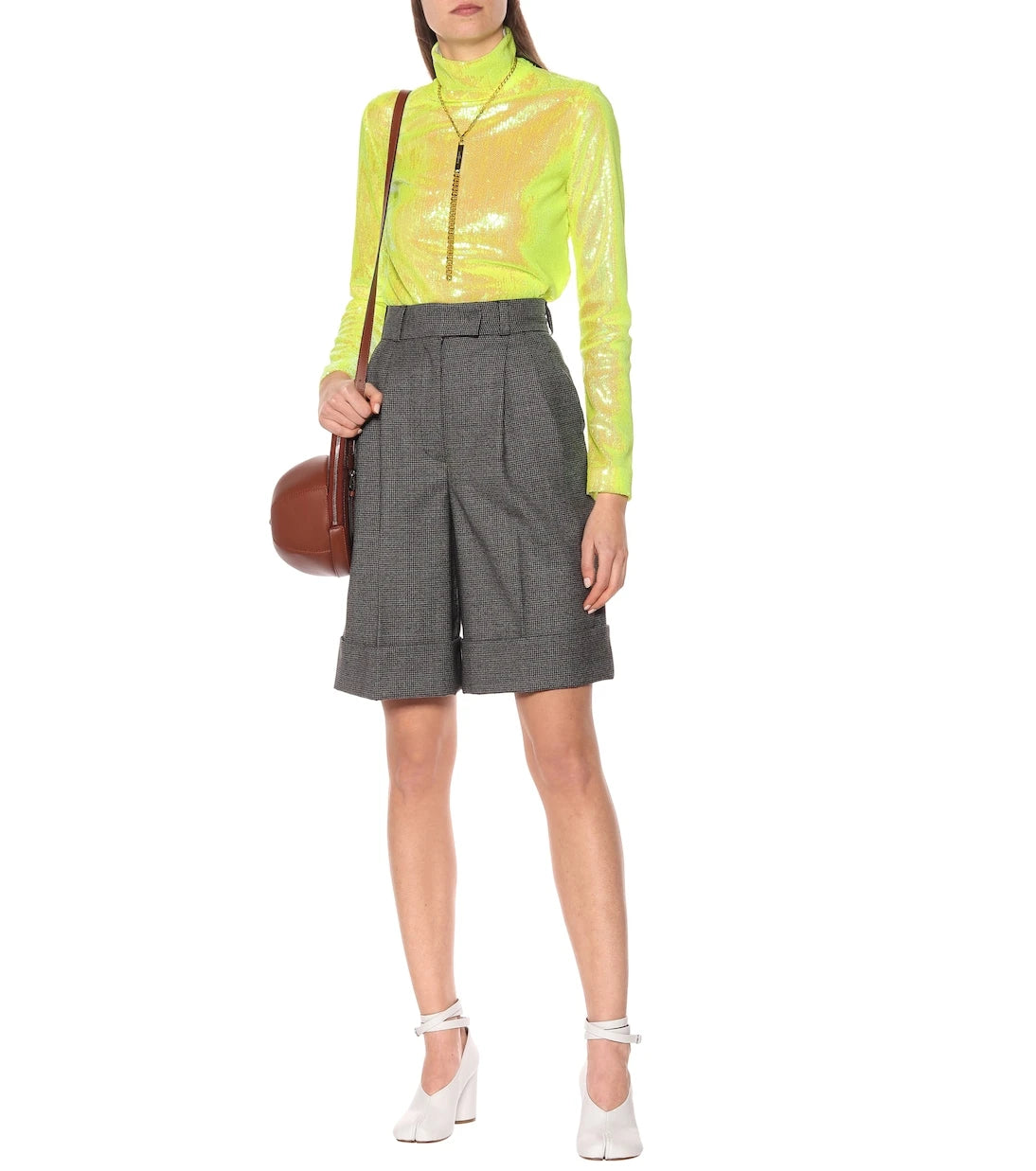 MM6 Maison Margiela - Sequined high-neck top