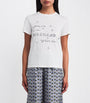 Weekend Max Mara White Cotton Print and Embroidered T-Shirt