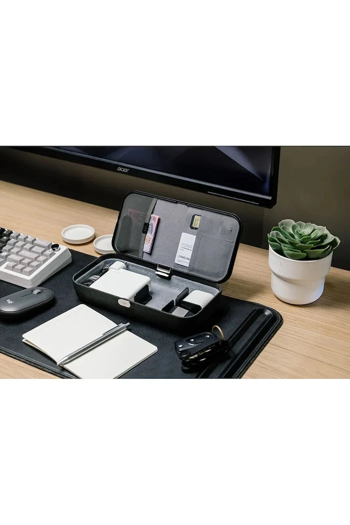 Kablosuz şarj fonksiyonlu taşınabilir ofis düzenleyici Orbitkey Nest v2 24 x 12 x 5 cm