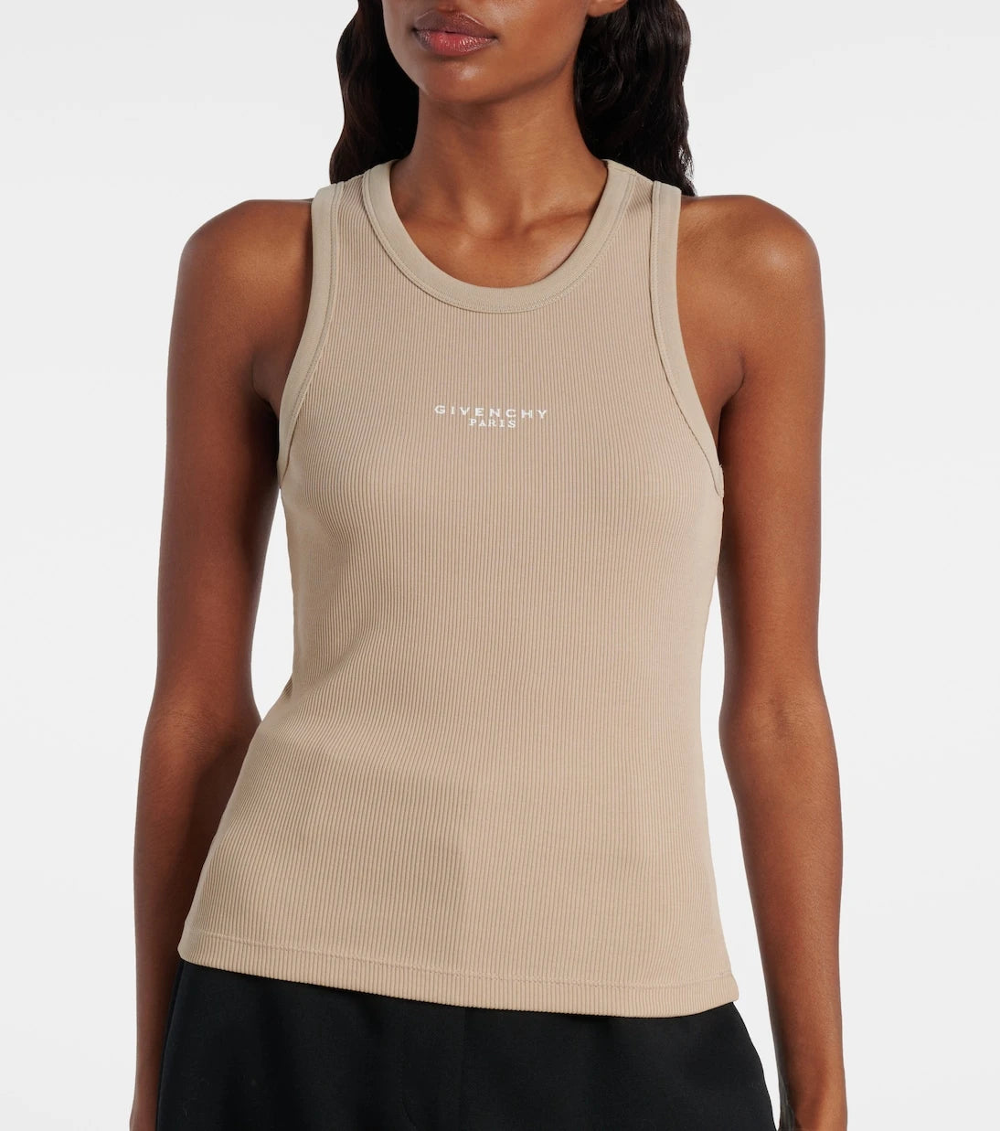 Givenchy - Logo ribbed-knit cotton jersey tank top