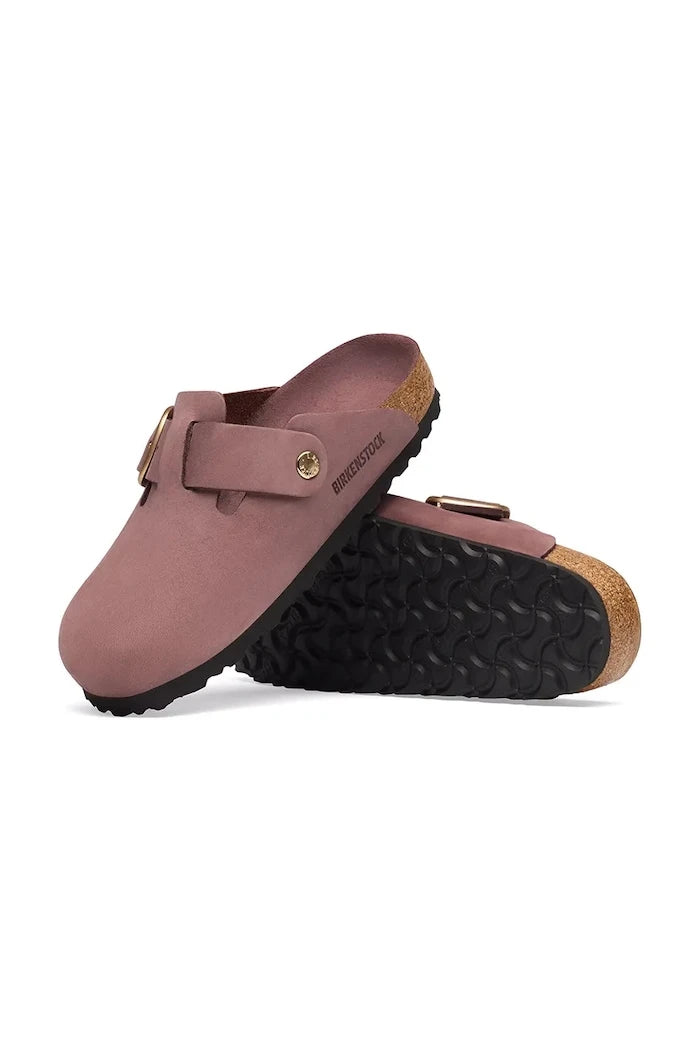 Birkenstock kadın nubuk terlik Boston Big Buckle Nubuck Leather