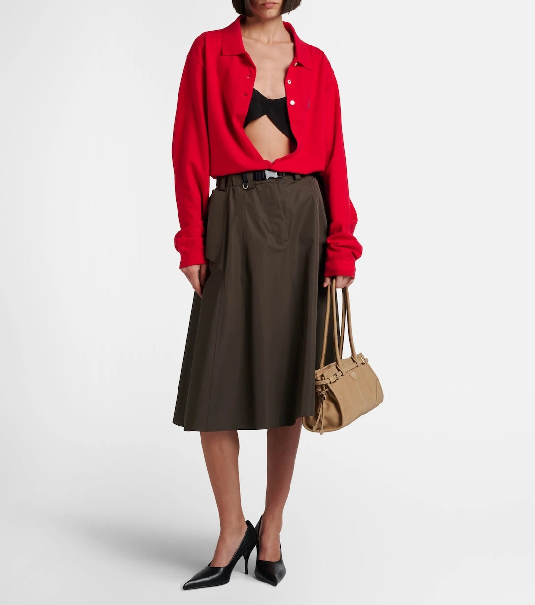 Prada - Prada Bonnie Medium leather shoulder bag